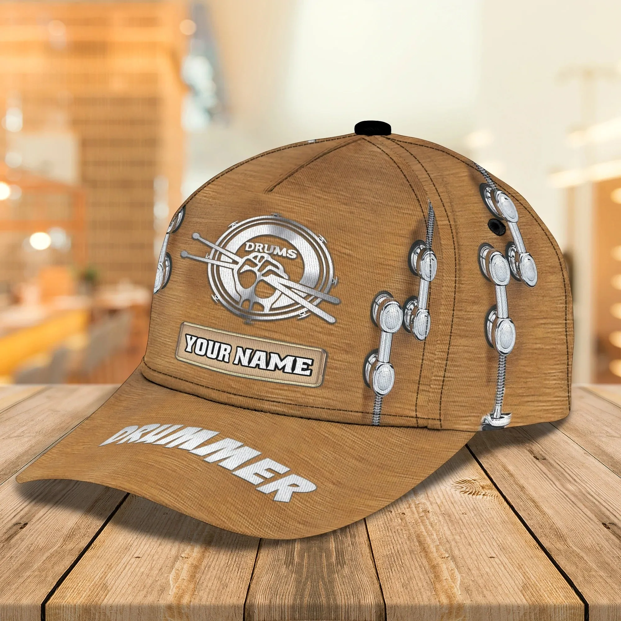 Personalized Baseball Cap Hat For Drummer Friend, To My Dad Drummer Gifts, My Son Drum Lover 3D Cap Hat Gift