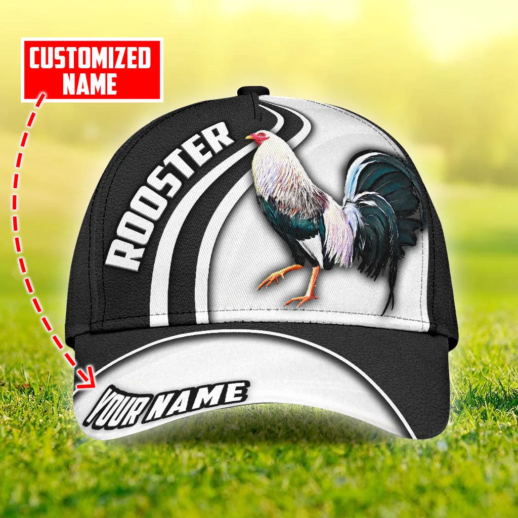 Personalized Name 3D Full Printed Mexican Rooster Cap Hat, Mexico Chicken Baseball Cap Hat
