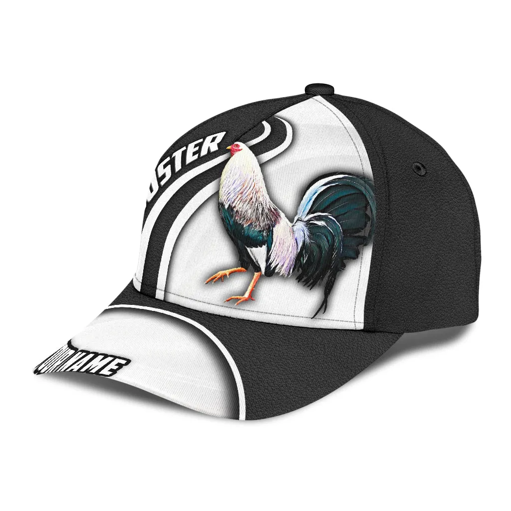 Personalized Name 3D Full Printed Mexican Rooster Cap Hat, Mexico Chicken Baseball Cap Hat