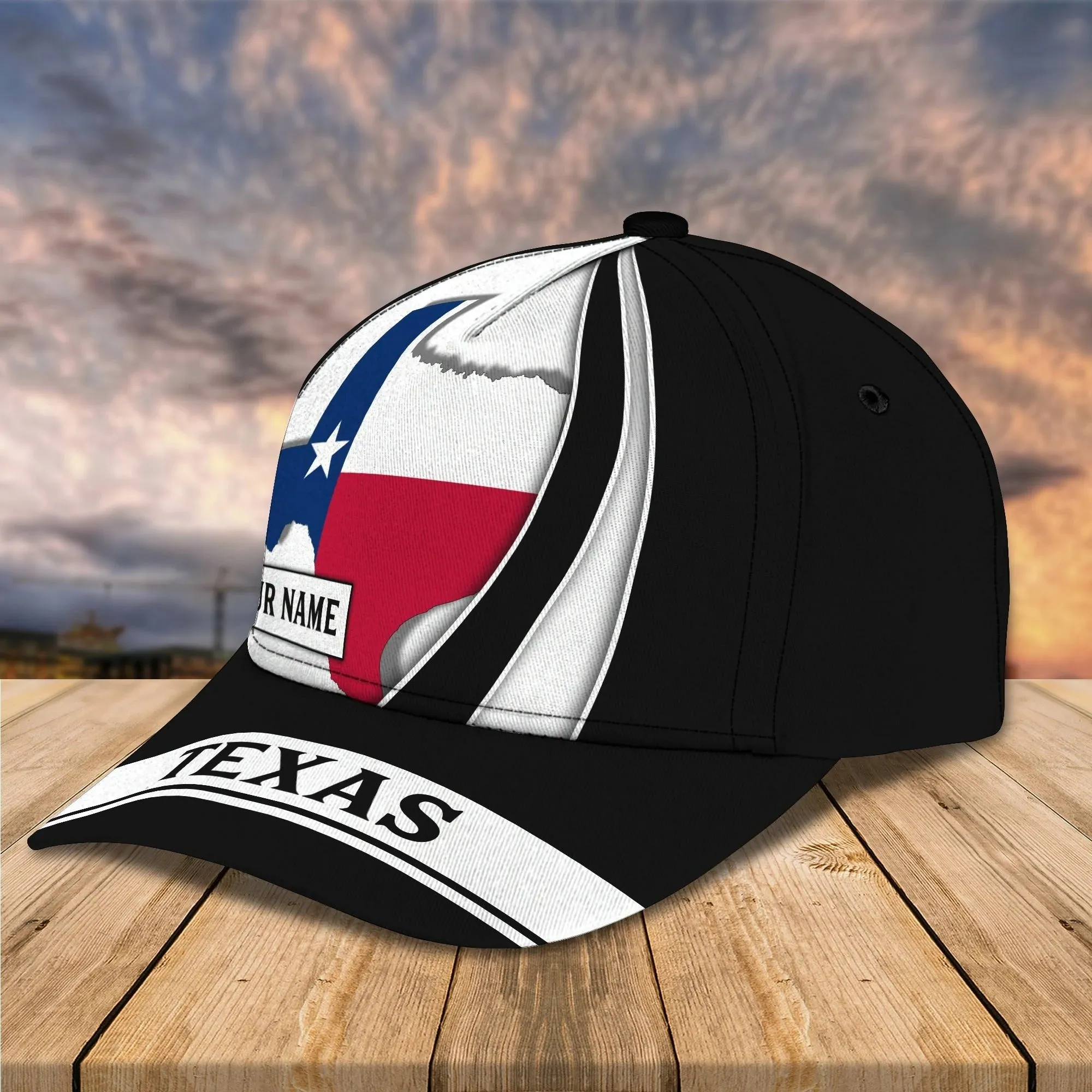 Personalized Name 3D Full Printing Texas Cap, Texas Baseball Classic Cap Hat