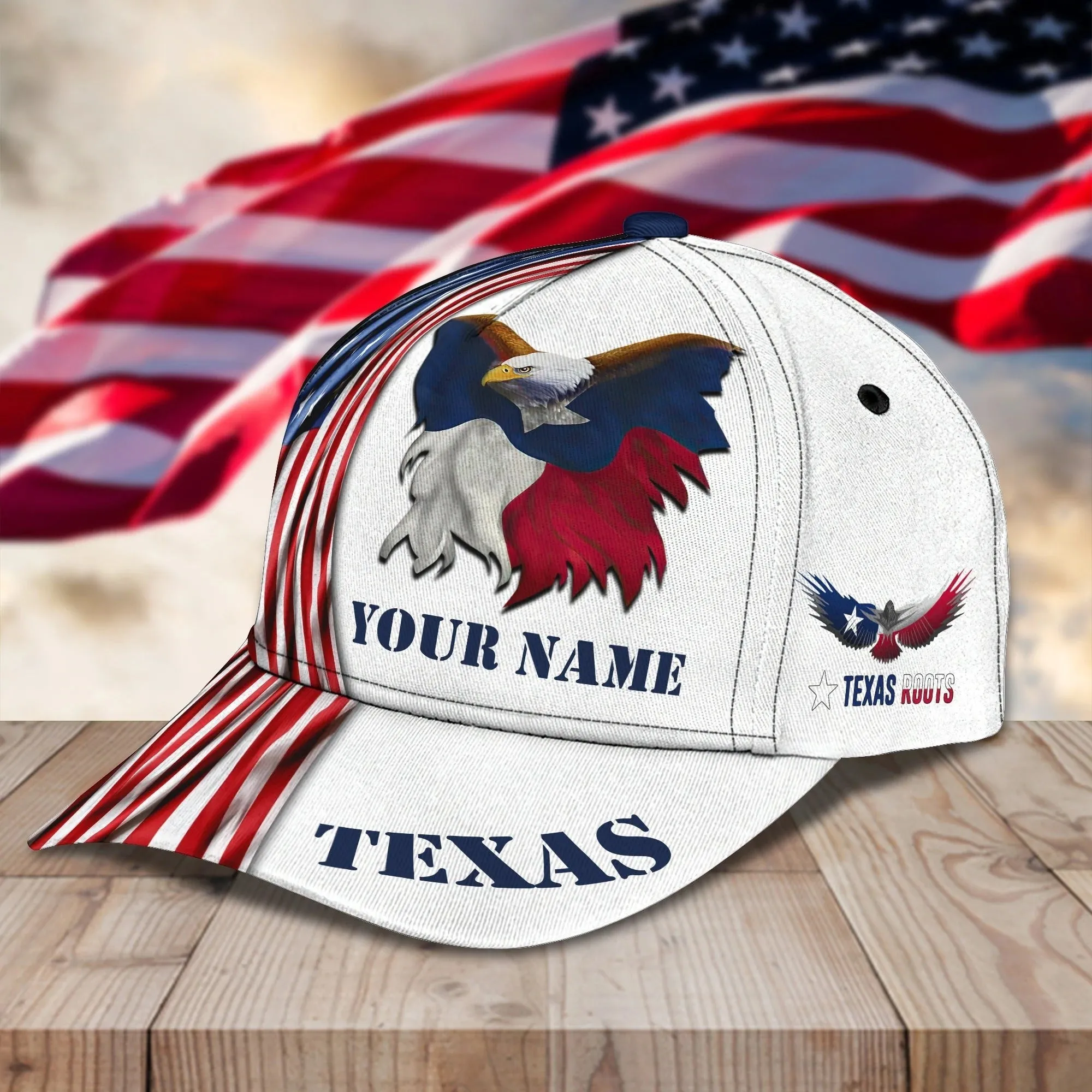 Personalized Name 3D Full Printing Texas Cap, Texas Baseball Classic Cap Hat