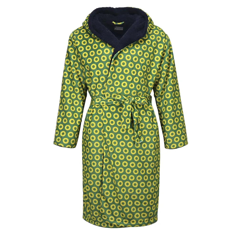 Phish | Ultra-Soft Yellow & Green Donut Pattern Comfort Robe