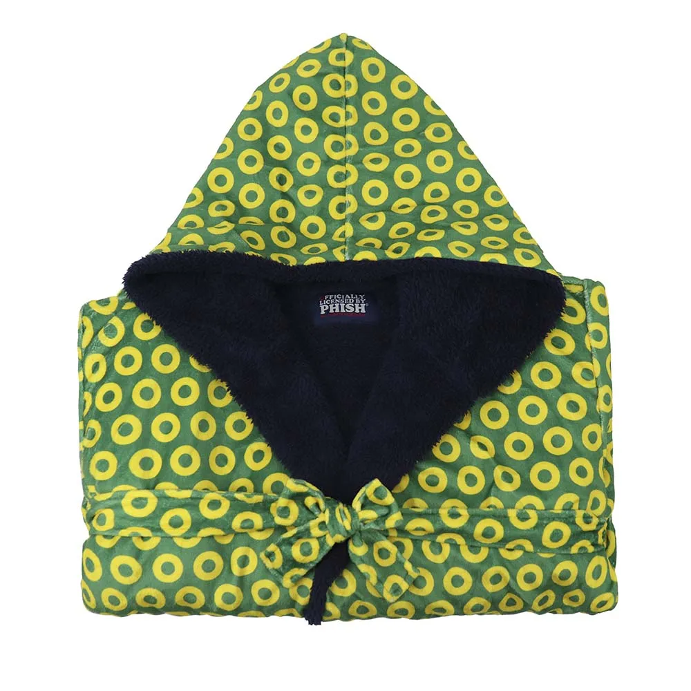 Phish | Ultra-Soft Yellow & Green Donut Pattern Comfort Robe