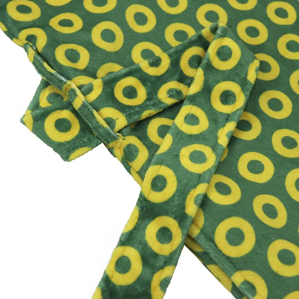 Phish | Ultra-Soft Yellow & Green Donut Pattern Comfort Robe