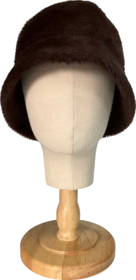 Primark Brown Faux Fur Bucket Hat One Size