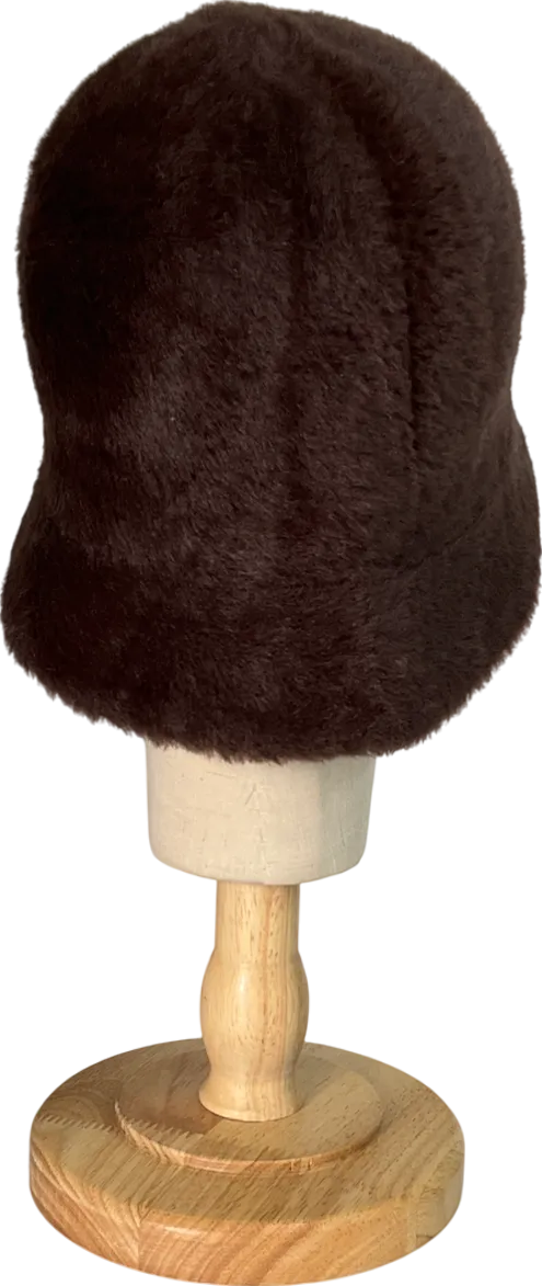 Primark Brown Faux Fur Bucket Hat One Size