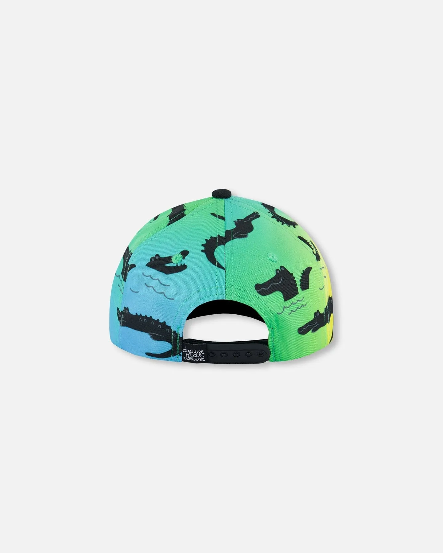 Printed Cap Black And Multicolored Crocodiles