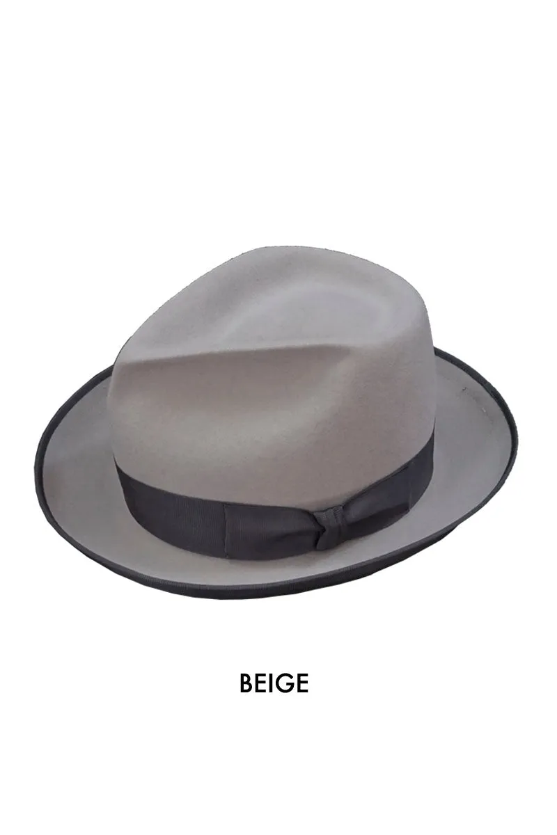 Rabbit Fur Homburg Hat