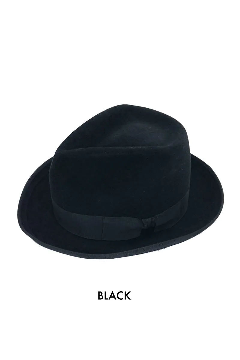 Rabbit Fur Homburg Hat
