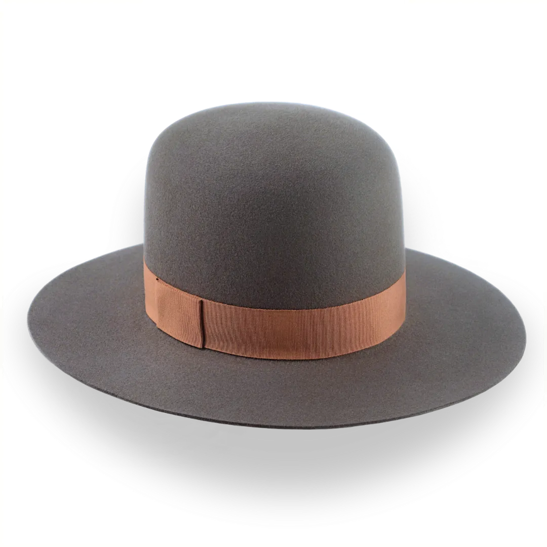 Round Crown Western Style Hat in Fur Felt | The Caribou