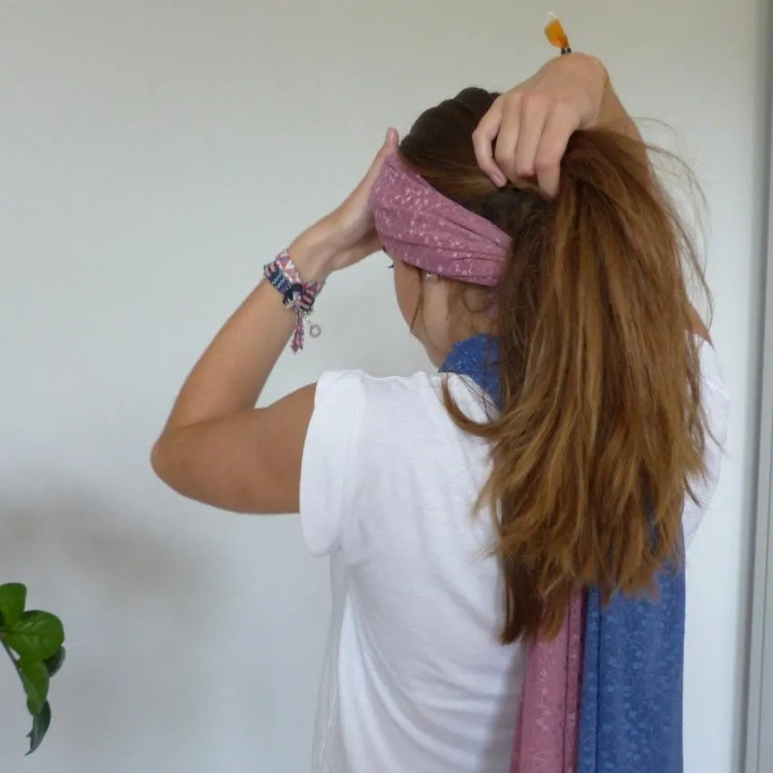 Scarf | Plaited Teardrops | Bijou Blue | One Size