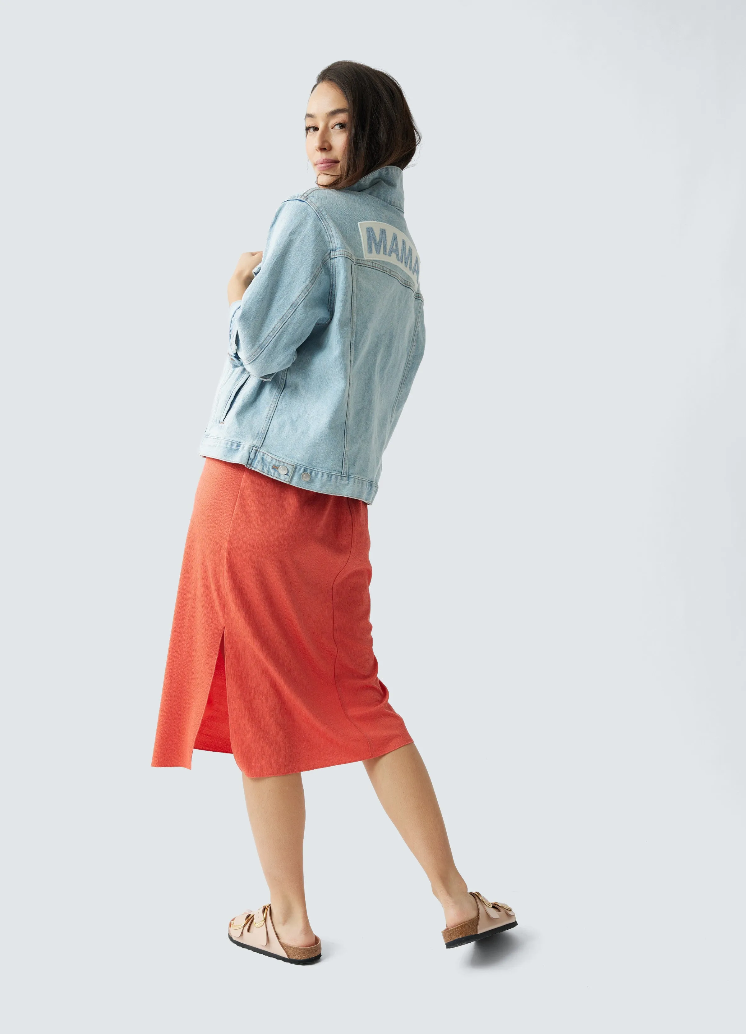 Sleeveless V-Neck Maternity Dress
