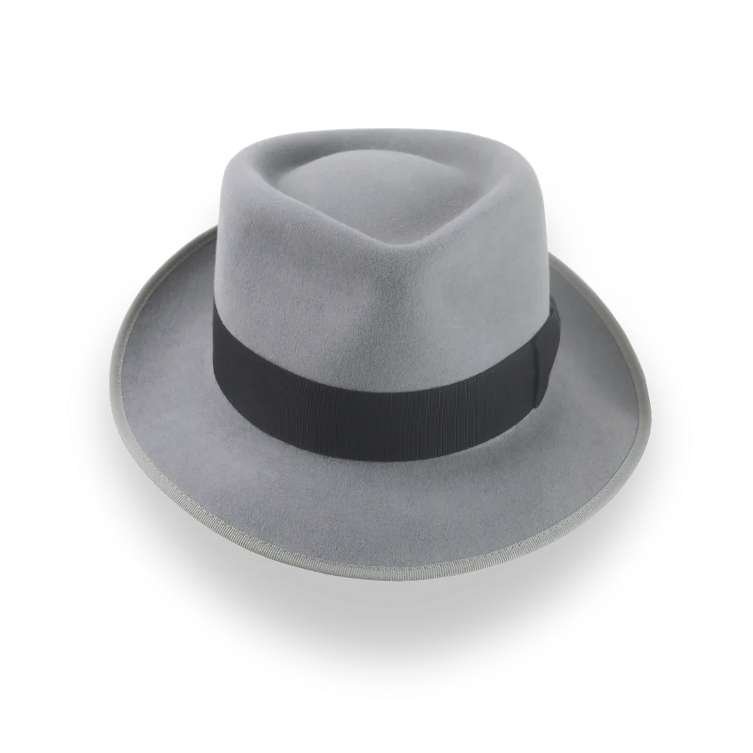 Stylish Bogart Fedora Hat in Grey Fur Felt | The Gin Joint