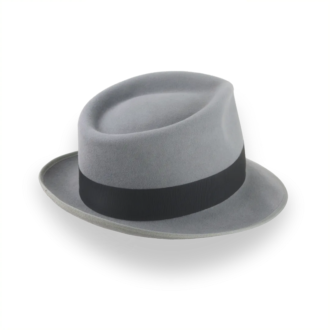 Stylish Bogart Fedora Hat in Grey Fur Felt | The Gin Joint