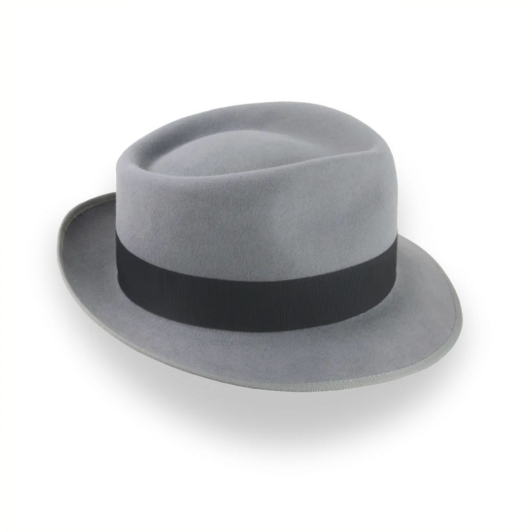 Stylish Bogart Fedora Hat in Grey Fur Felt | The Gin Joint