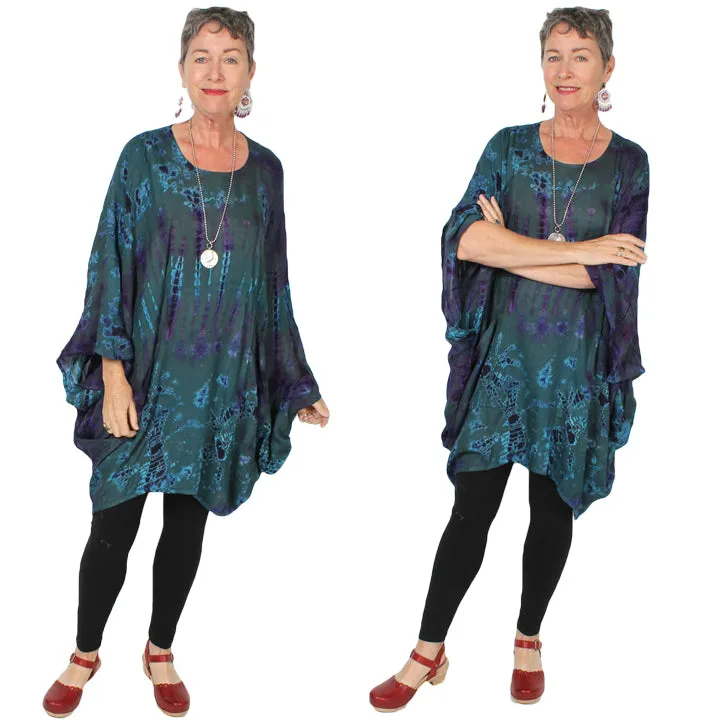 SunHeart Plus Batik Top Boho Resort Wear Hippie Chic Plus Sml-6X