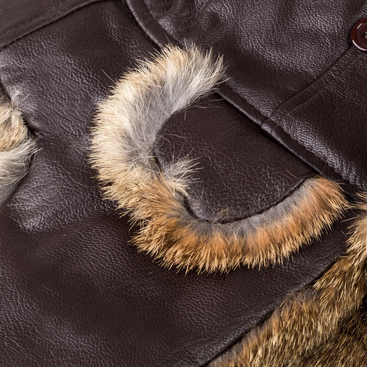 Ugg Kids Vintage Rodeo Leather Rabbit Fur Aviator Hat
