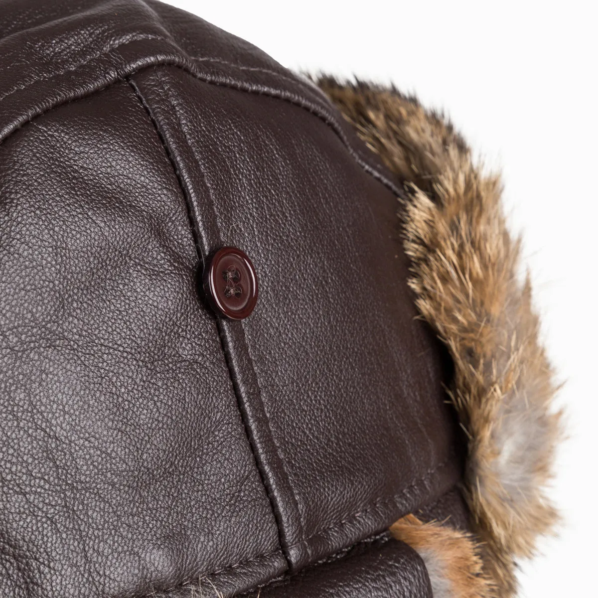 Ugg Kids Vintage Rodeo Leather Rabbit Fur Aviator Hat
