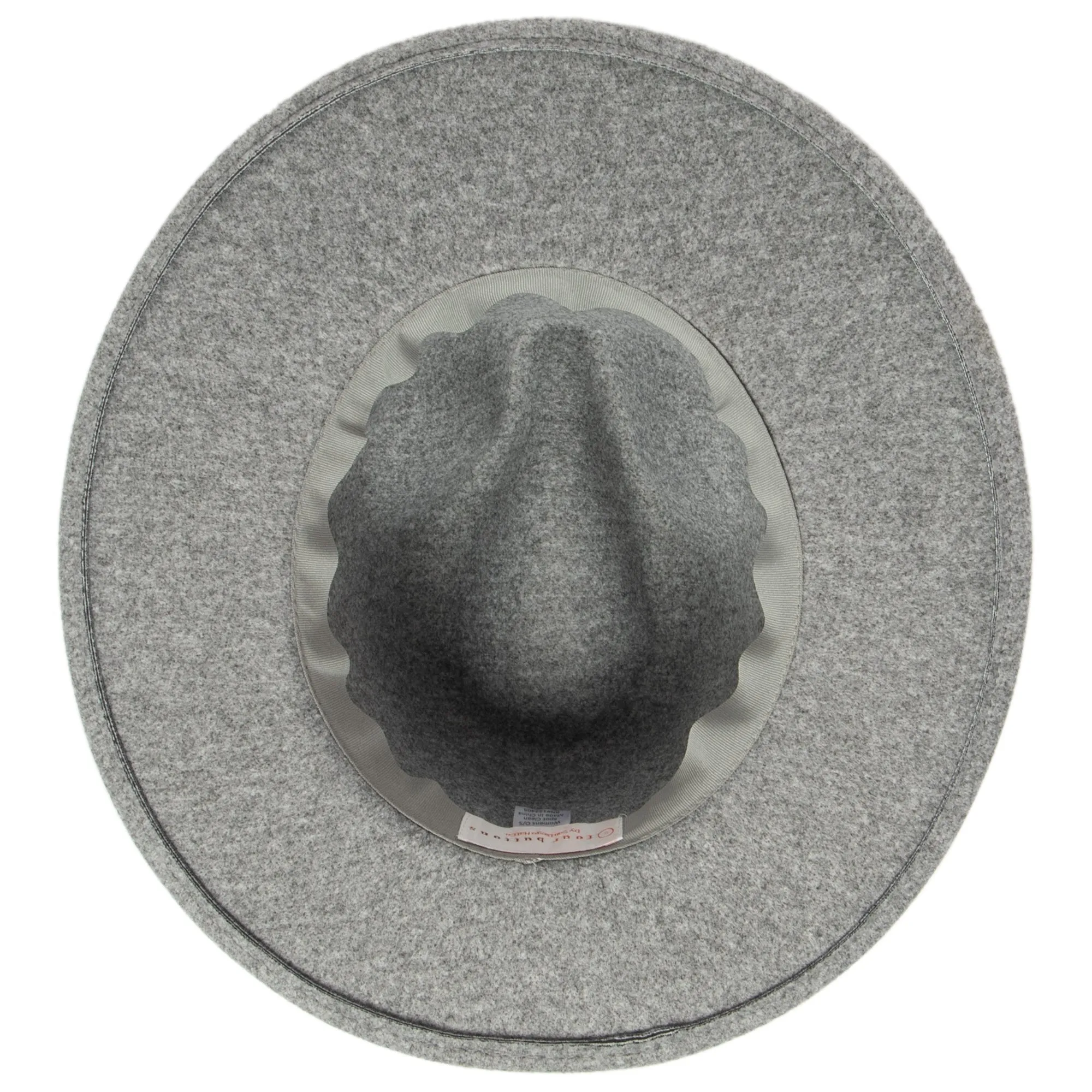 Women's Faux Felt Fedora with Leather Band