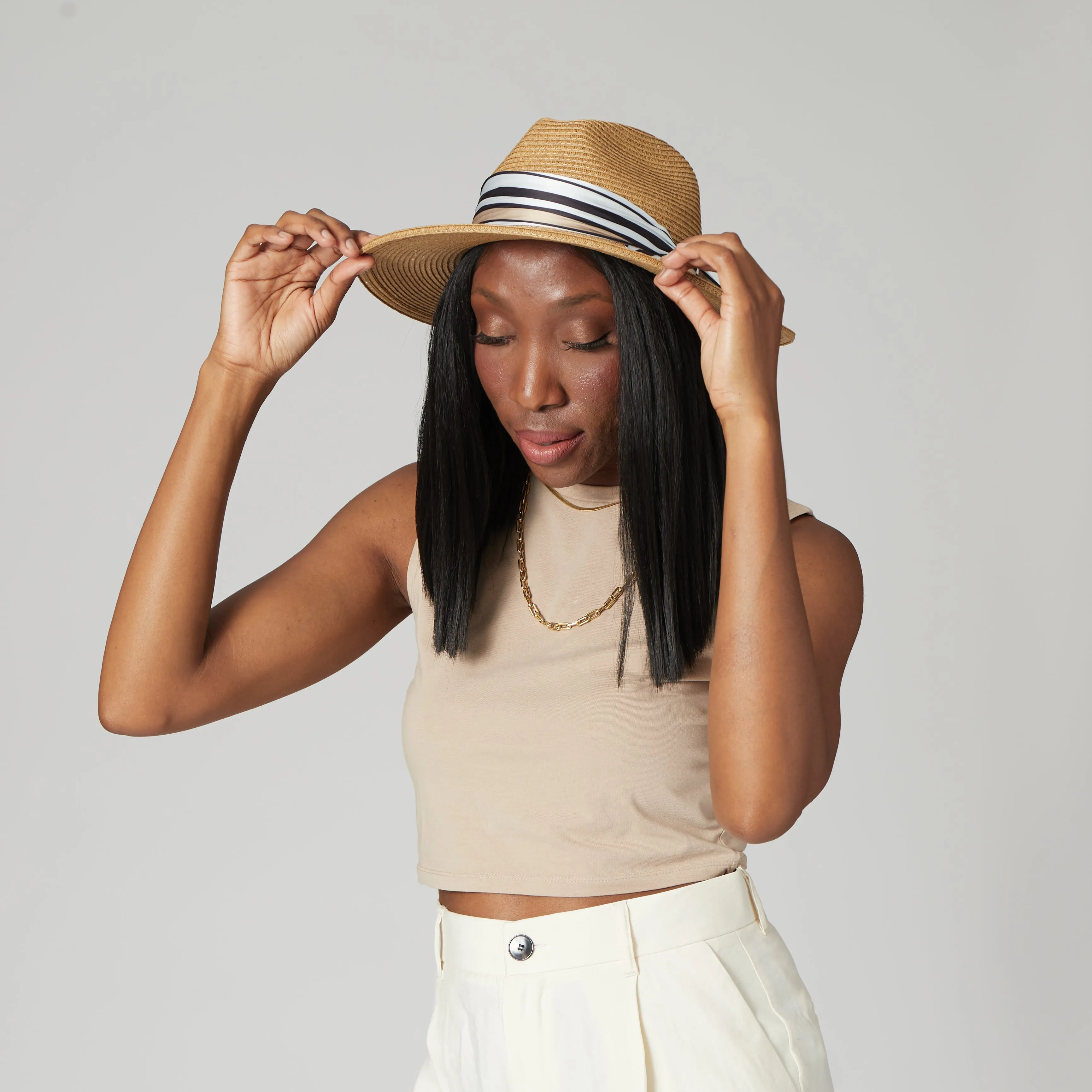 Women's Ultrabraid Fedora Removable Silky Scarf
