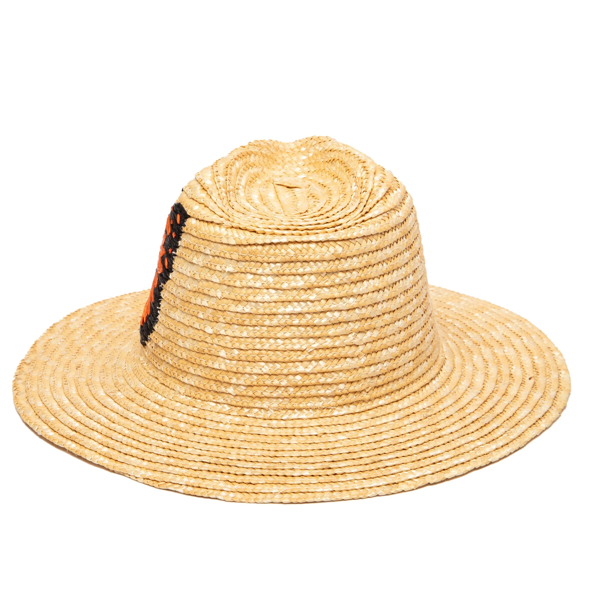 Women's Wheat Straw Palm Fedora