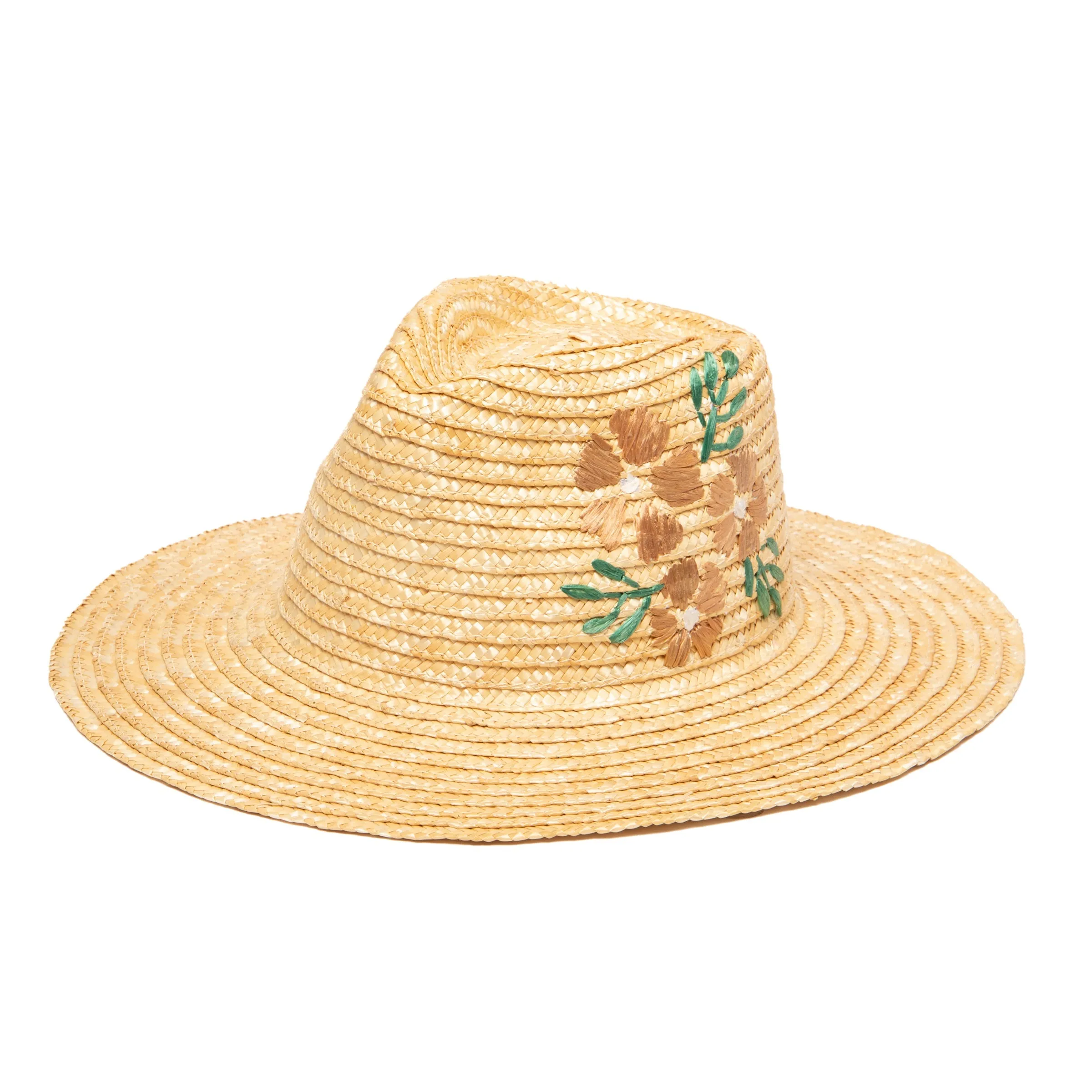 Women's Wheat Straw Palm Fedora