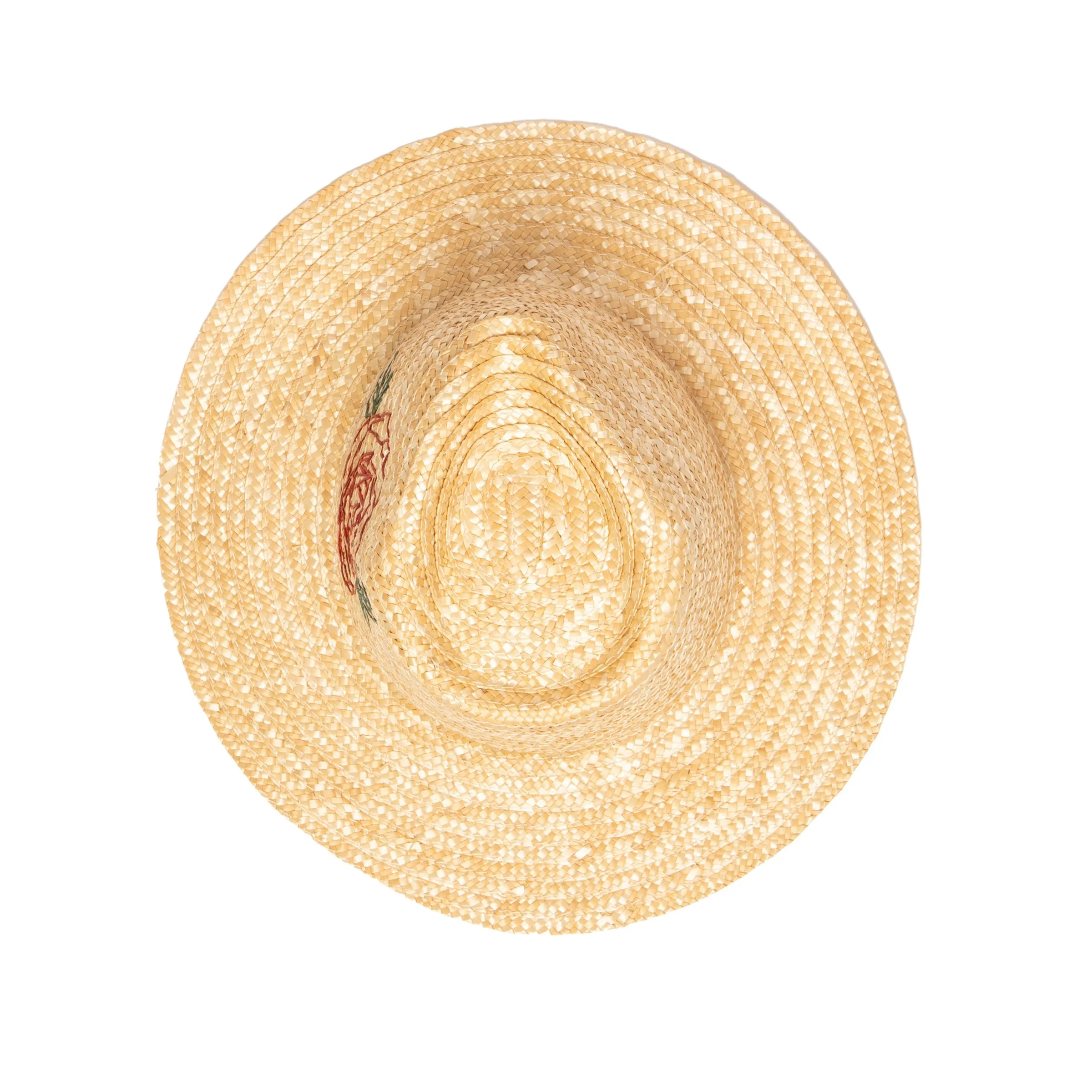 Women's Wheat Straw Palm Fedora